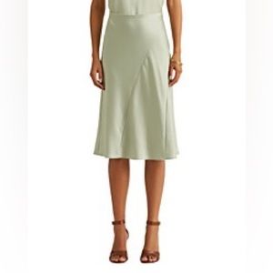 Lauren Ralph Lauren Hammered Satin Slip Skirt
